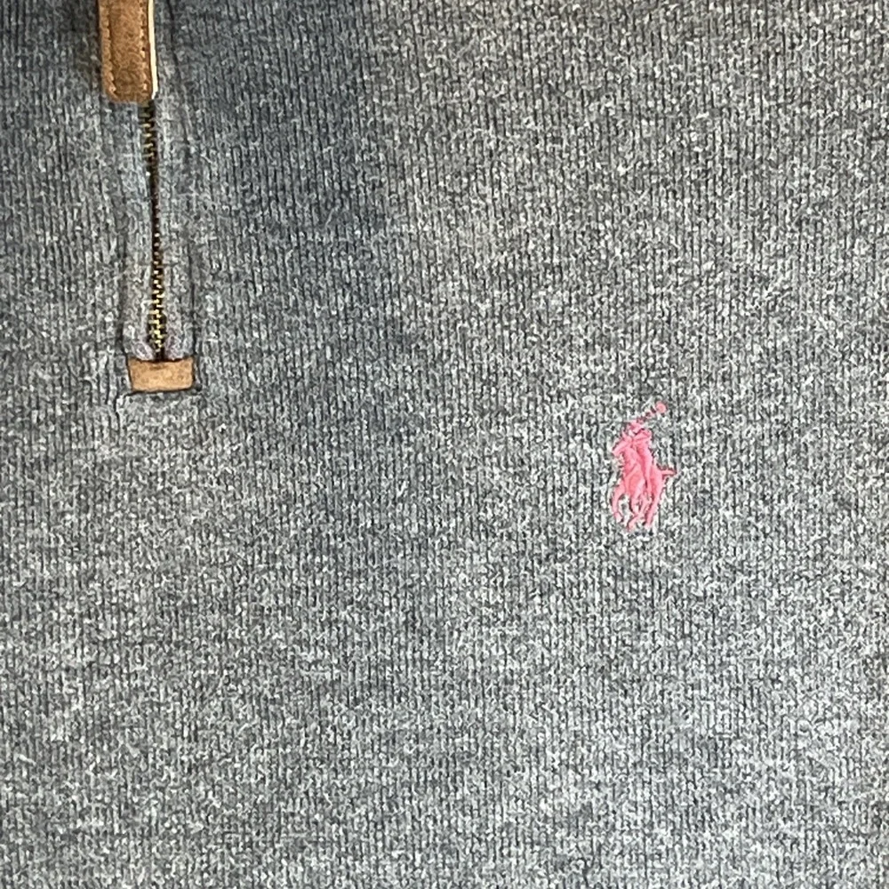 Polo Ralph Lauren Men's Small 1/4 Zip Pullover Mock Neck Gray Cotton‎